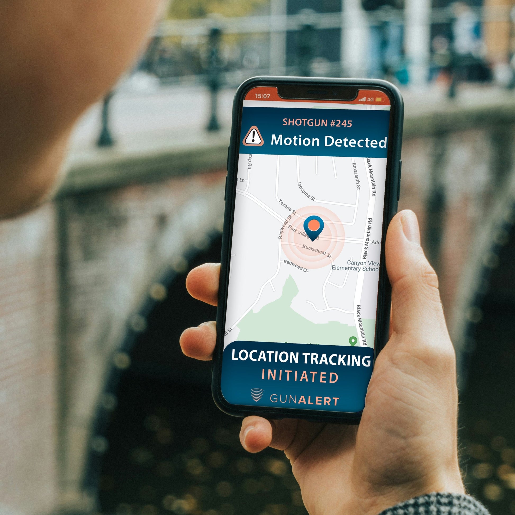 tracking your gun from mobile app, secure gps location data