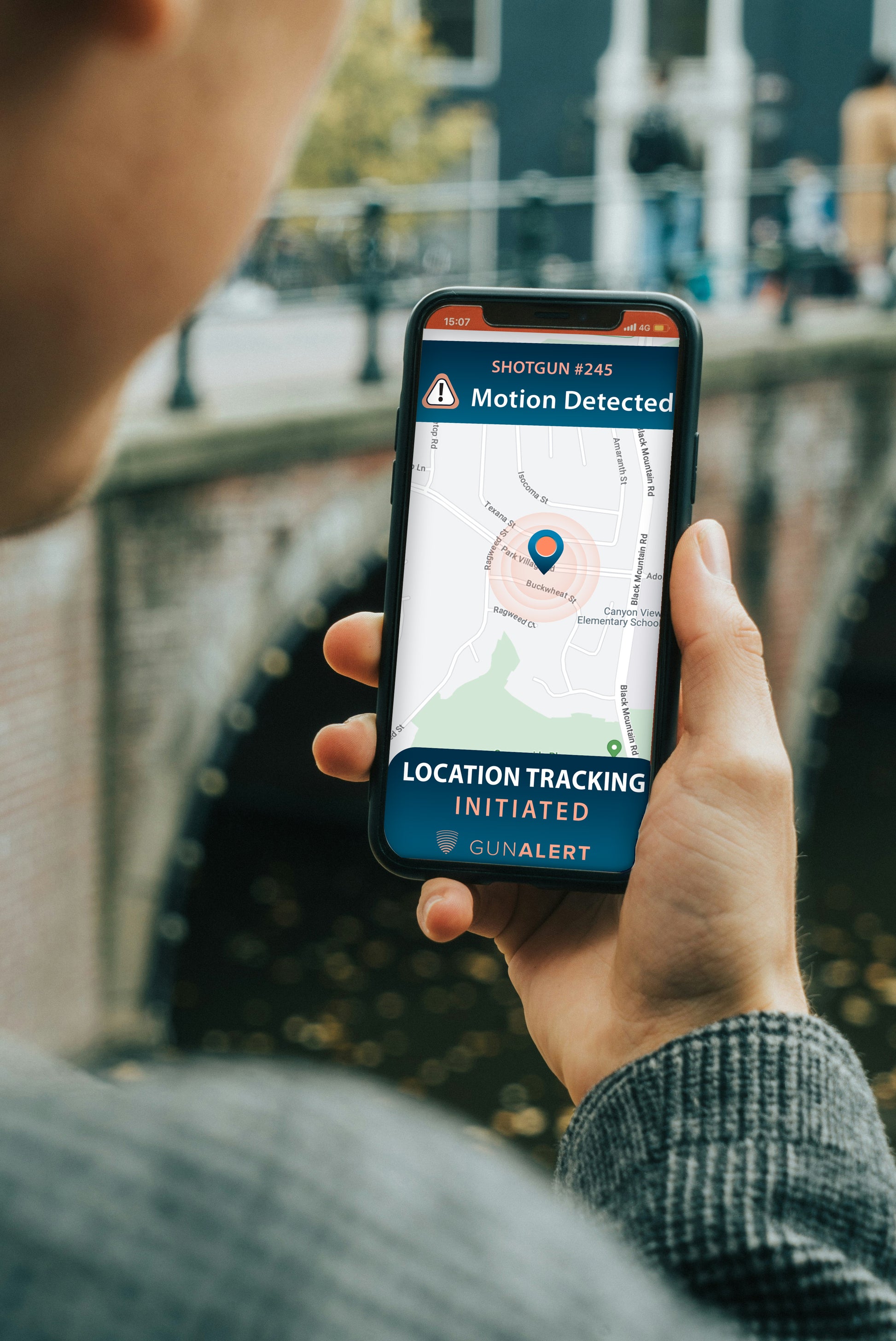 tracking your gun from mobile app, secure gps location data